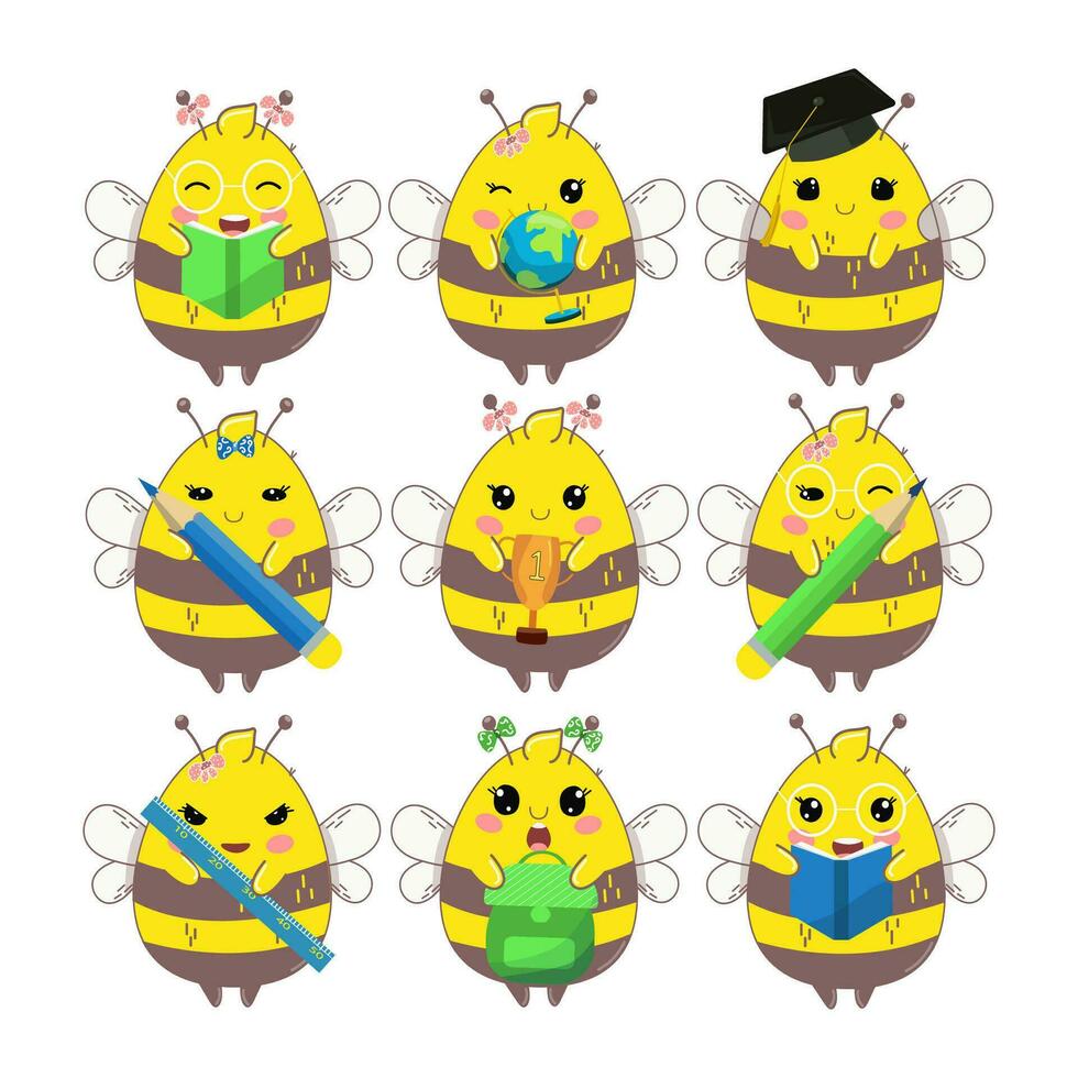 conjunto abeja colegio vector