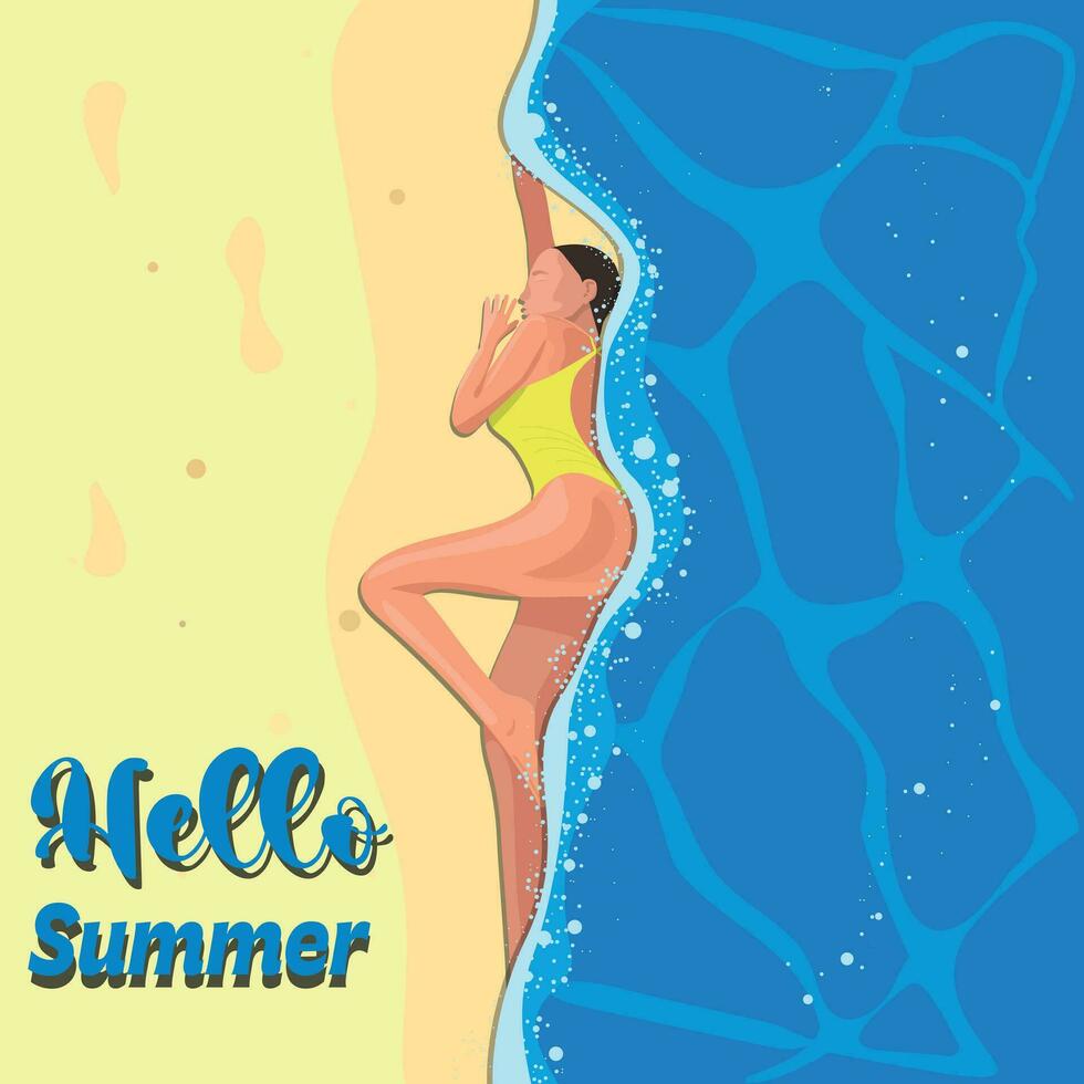 Hello, summer, the sea. vector