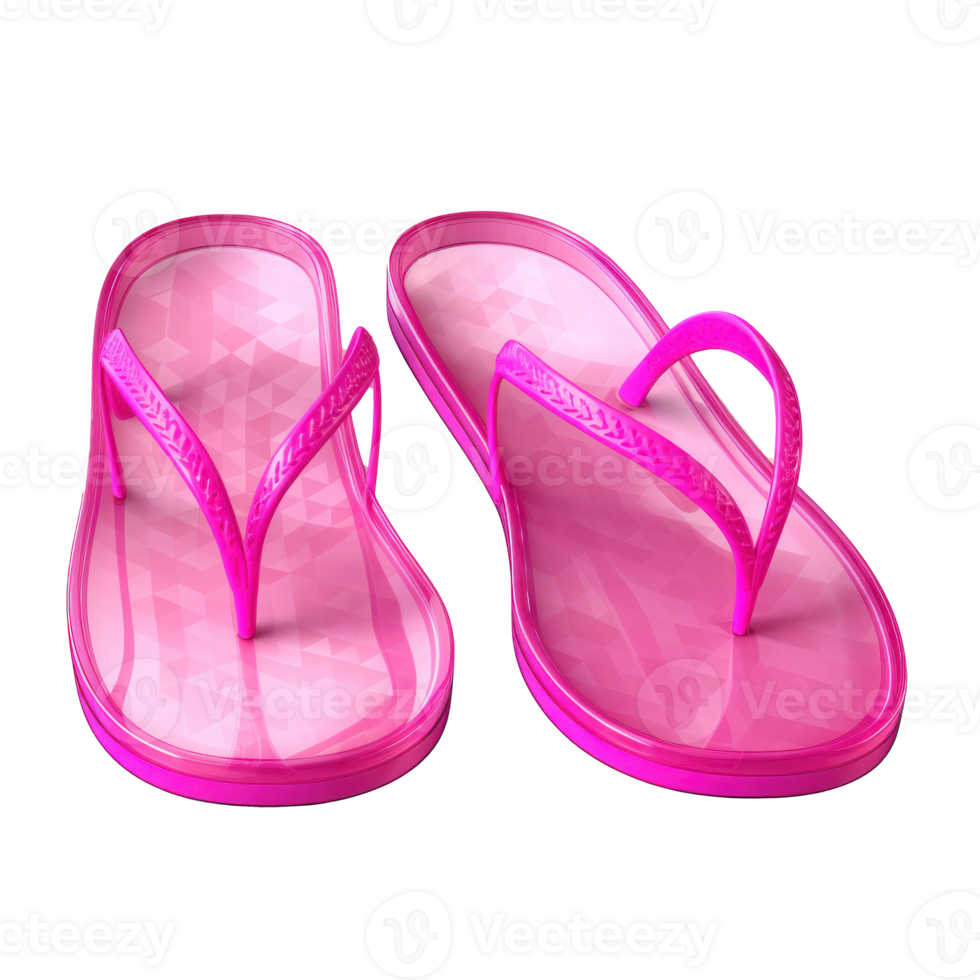 Vivid flip flops isolated. png