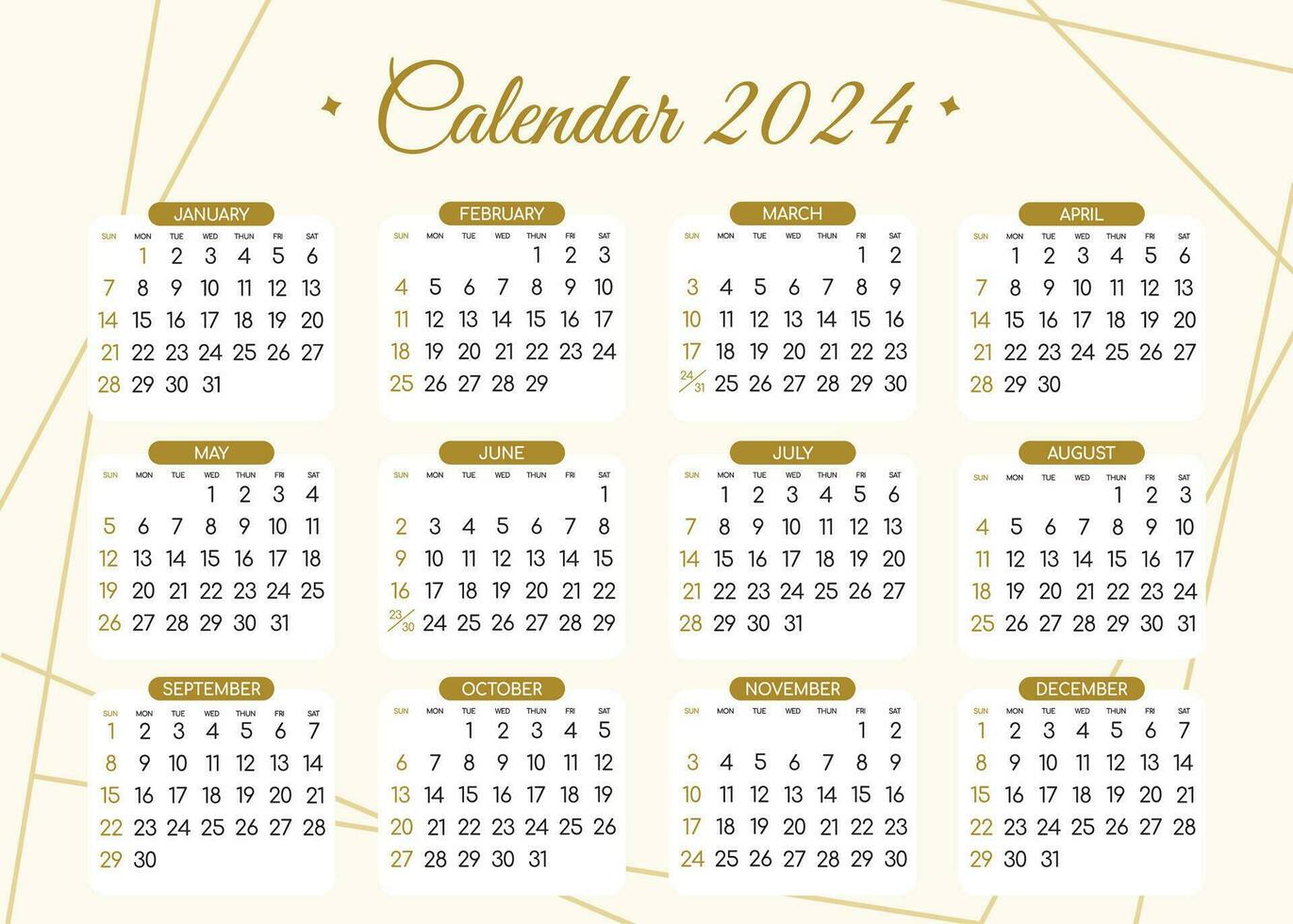 Calendrier 2024 Ane