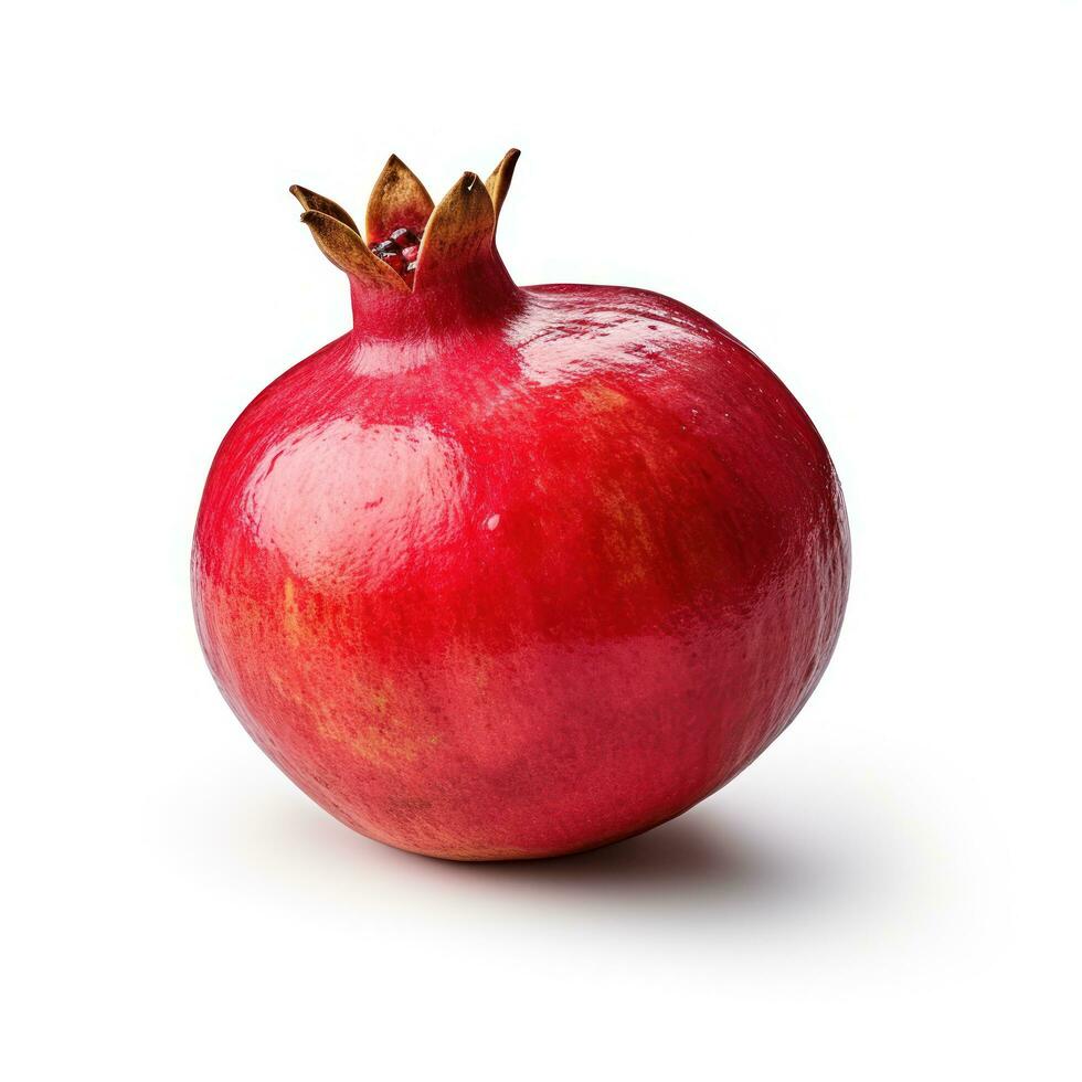 Ripe of pomegranate fruit isolated photo