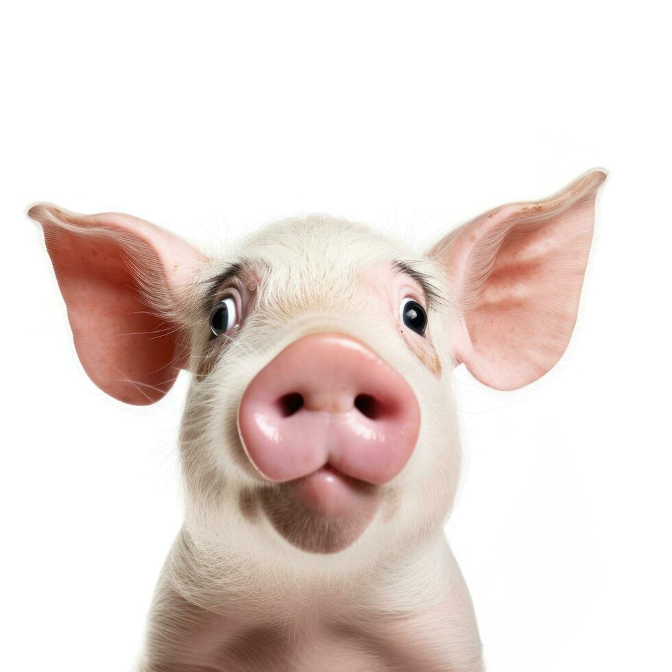 Surprised pig with Huge Eyes. photo