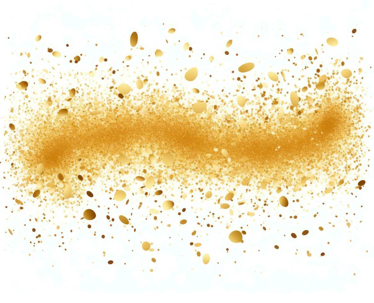 Gold glitter, confetti and powder. photo