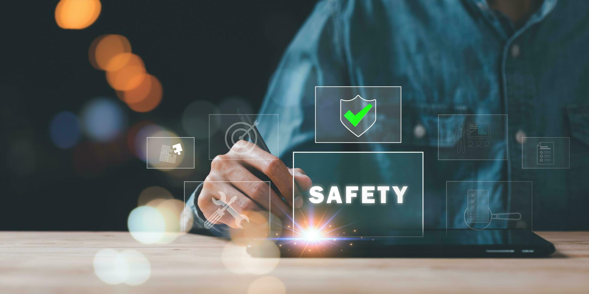 trabajo la seguridad concepto ,seguridad cuidado desde un accidente ,prevención de posible lesiones ,accidente riesgo reducción ,seguridad primero ,primero seguro reglas ,seguridad para industrial negocios foto