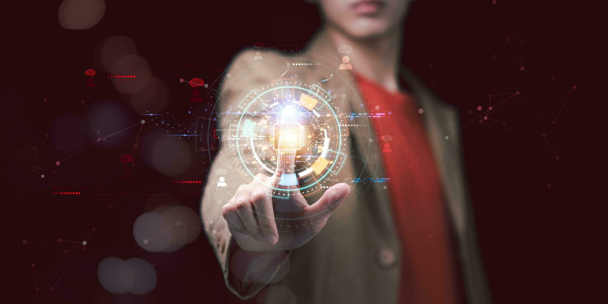 ideas and innovation ,Connecting creativity with modern technology , new solutions ,artificial intelligence science and technology ,Development of innovations and inventions ,cybersecurity photo