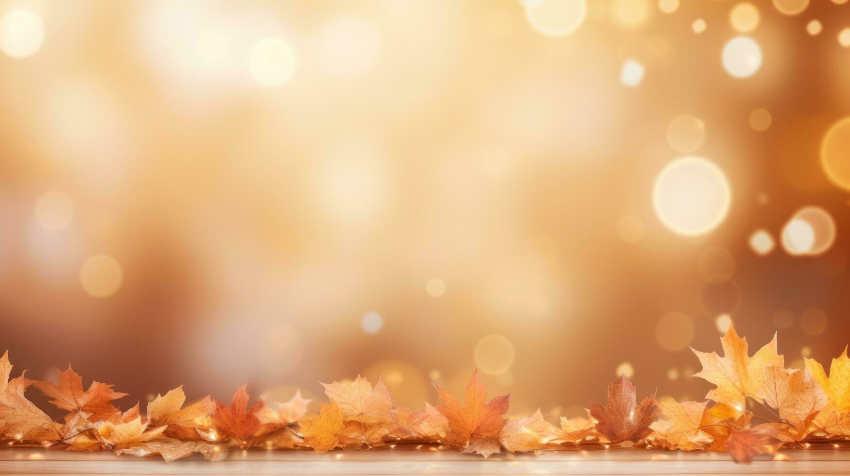 Autumn background with falling leaves photo