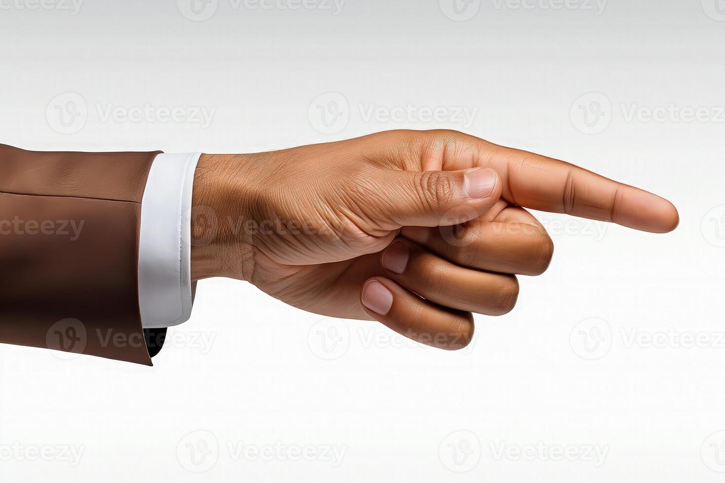 Businessman hand pointing at something - photo