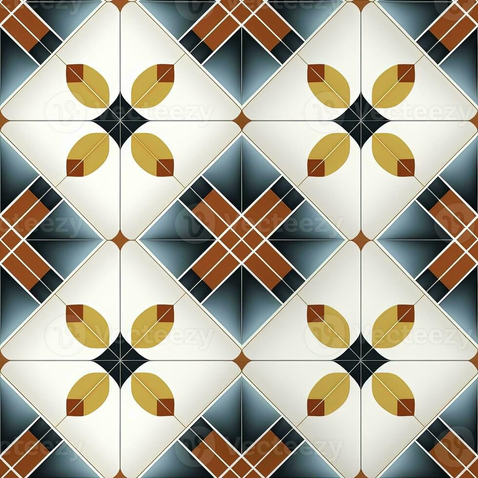 Seamless abstract geometric pattern. Tile - AI Generative photo