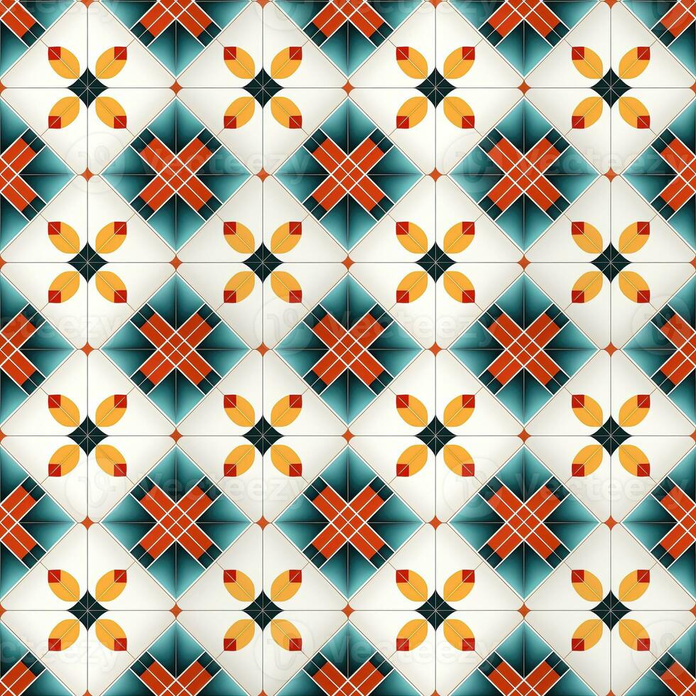 Seamless abstract geometric pattern. Tile - AI Generative photo