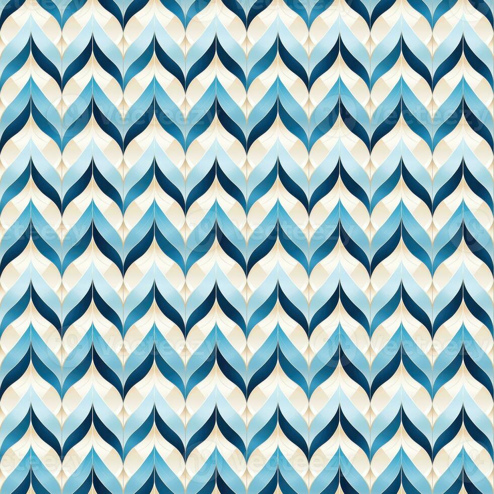 Seamless pattern with waves. Tile - AI Generative photo