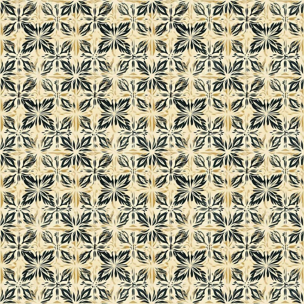 Seamless pattern illustration like Portuguese tiles - AI Generative photo