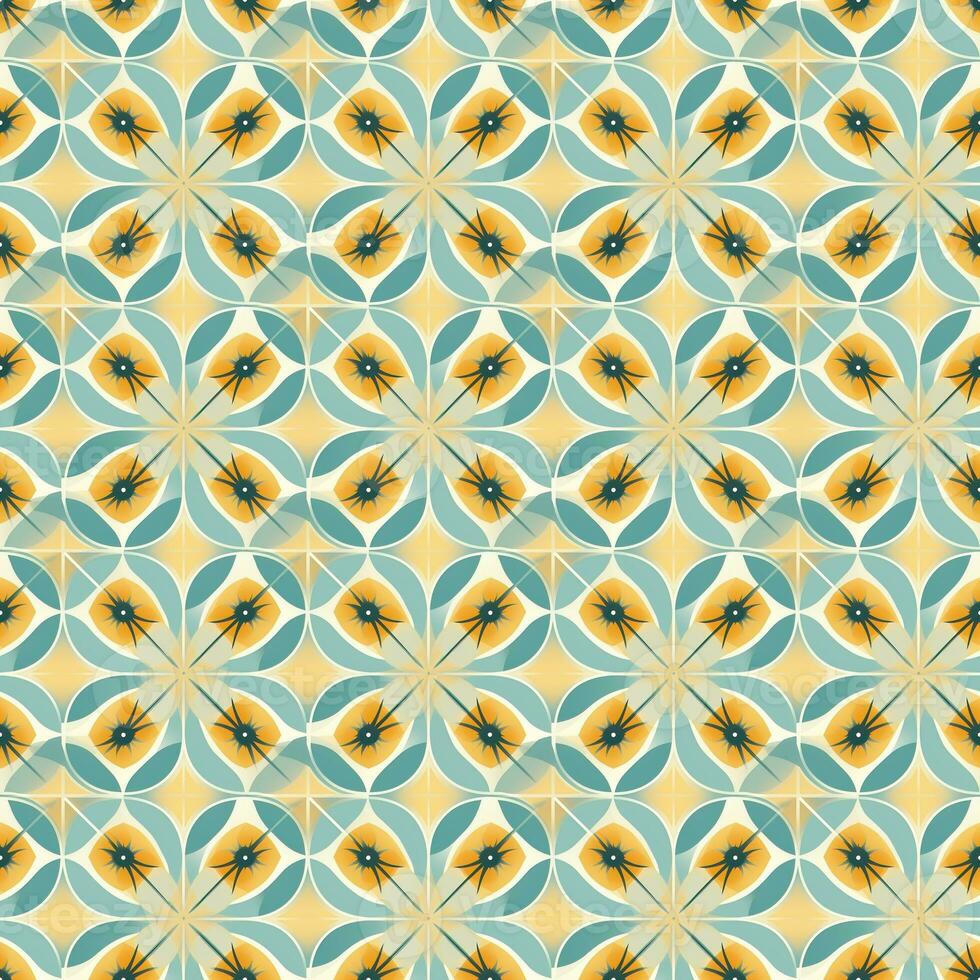 Seamless pattern with abstract geometric ornament. Tile - AI Generative photo