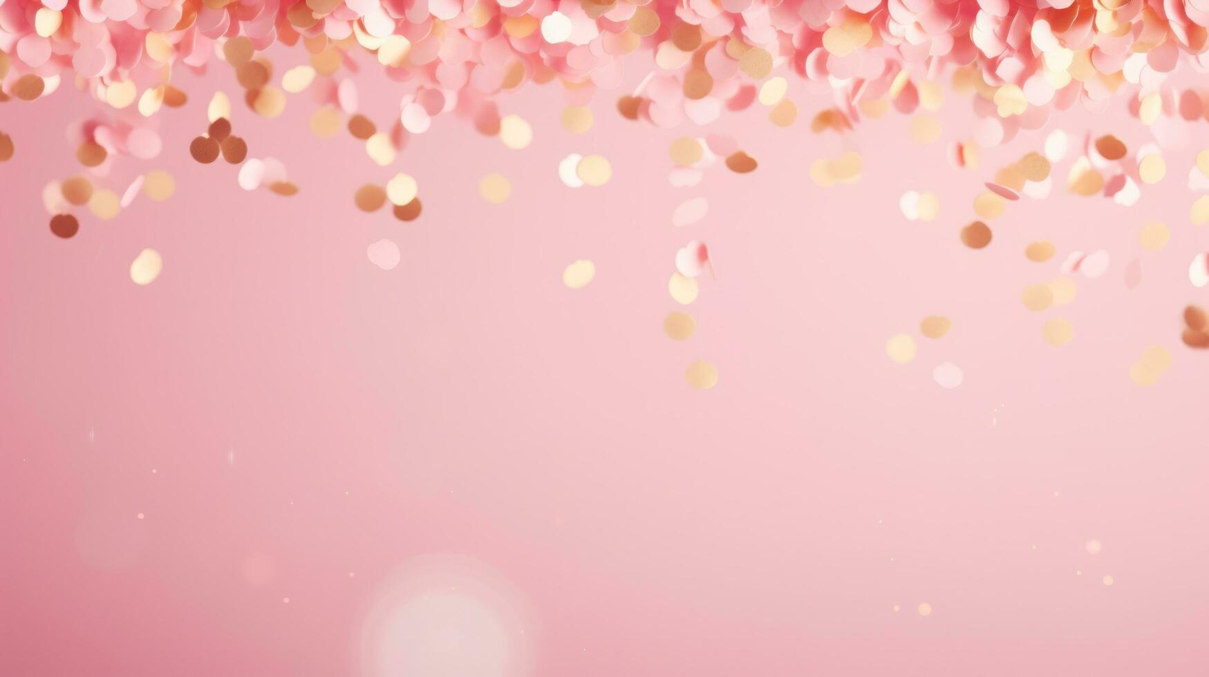 Pink party background with confetti photo