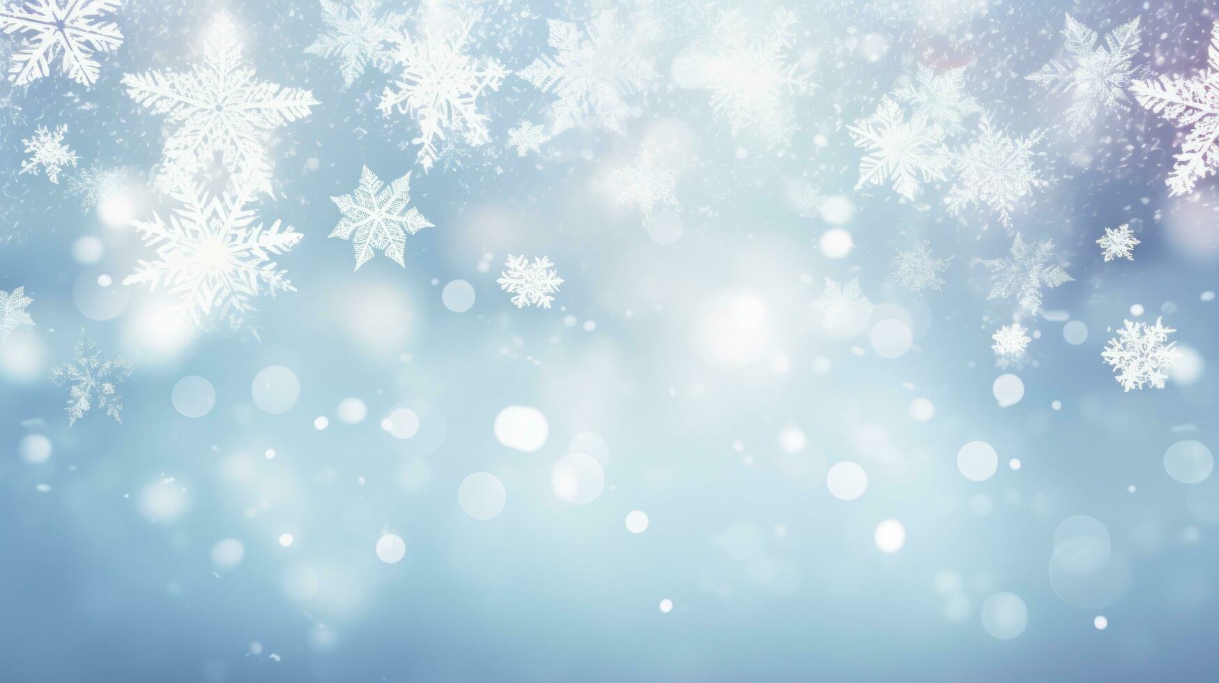 Winter natural background with snowflakes photo