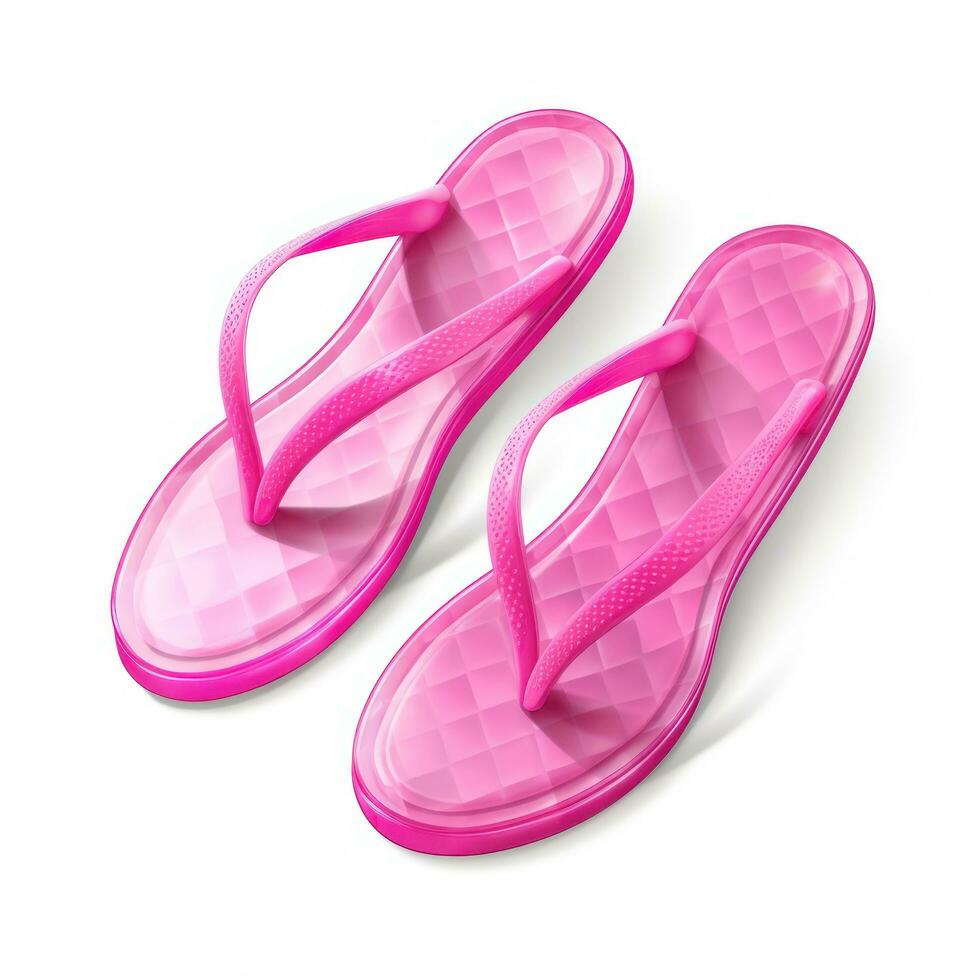 Vivid flip flops isolated. photo
