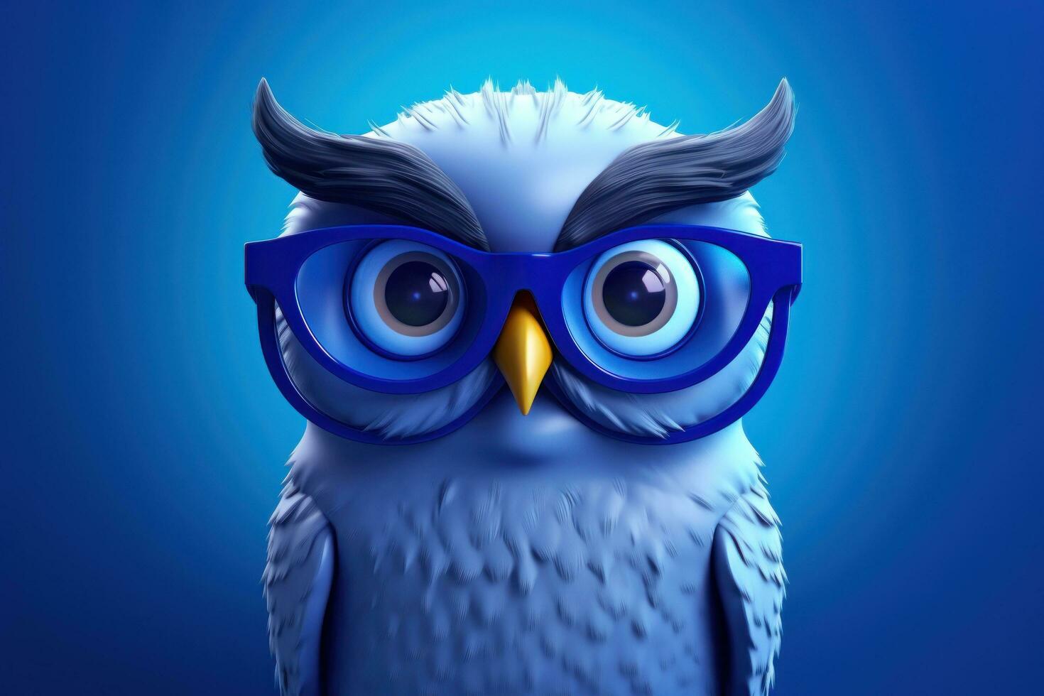 Vivid background with owl photo