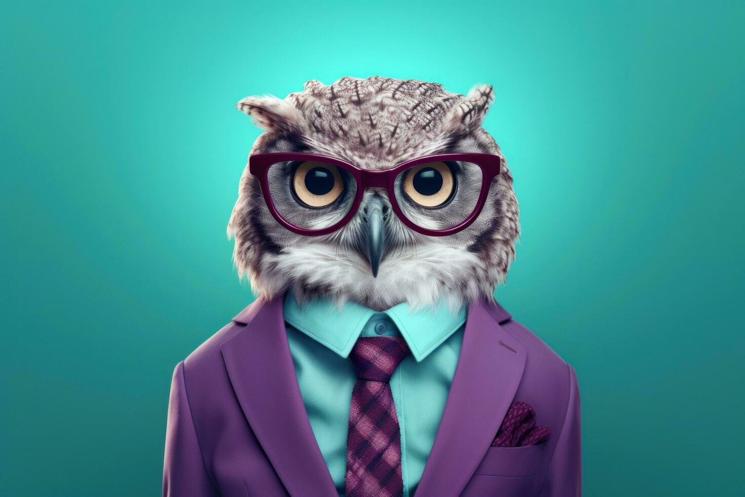 Vivid background with owl photo