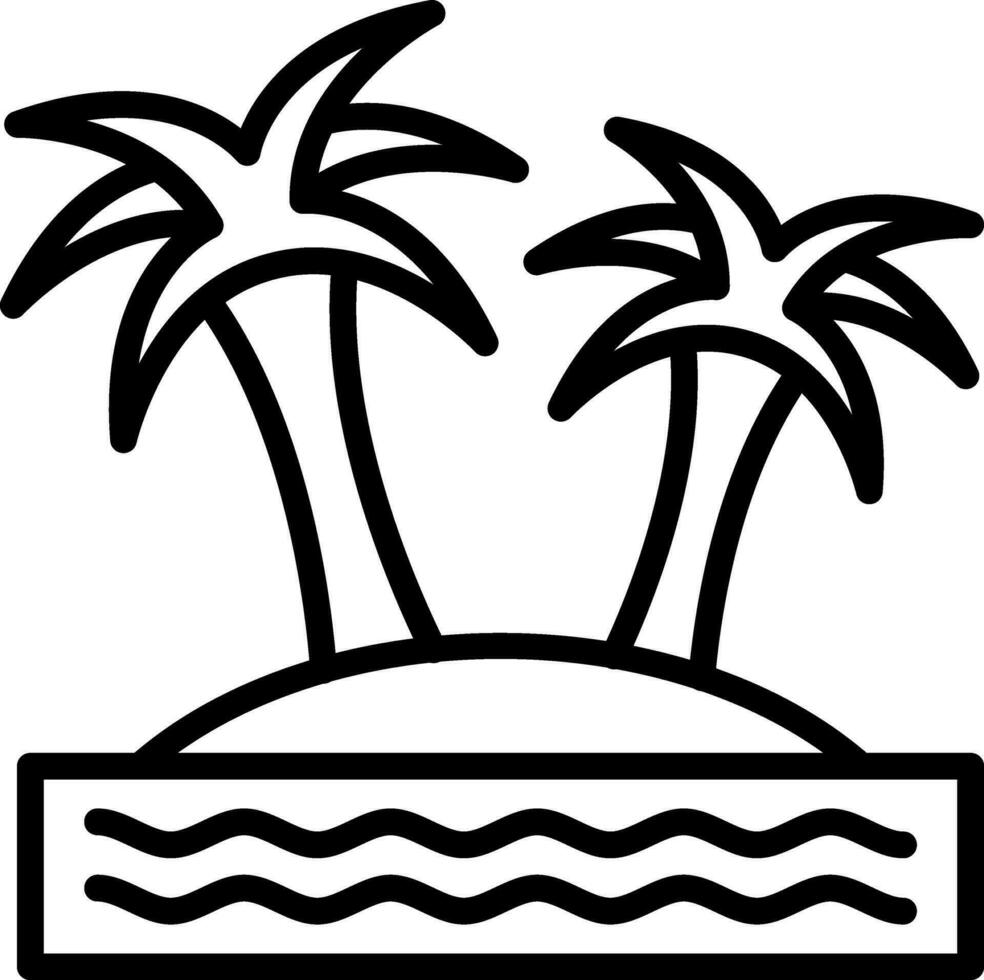 Island Vector Icon Design