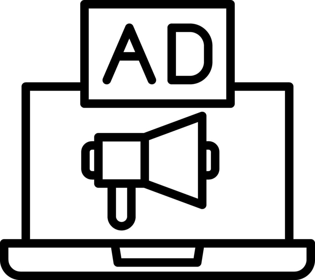Online Advertising Vector Icon Design