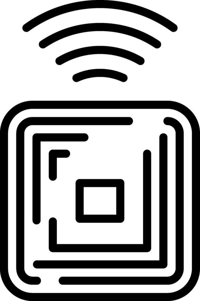 Rfid Chip Vector Icon Design
