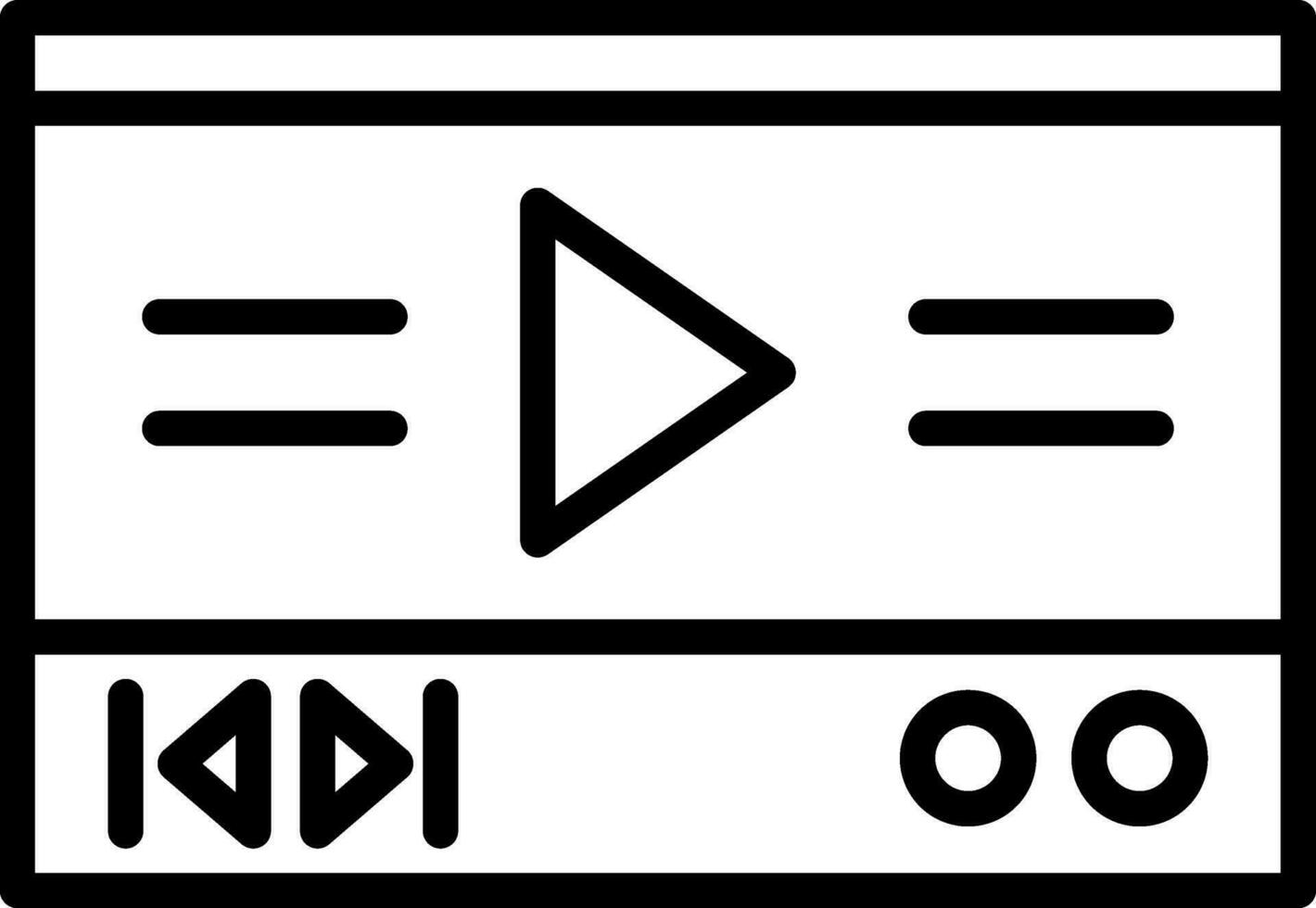 Video Player Vector Icon Design