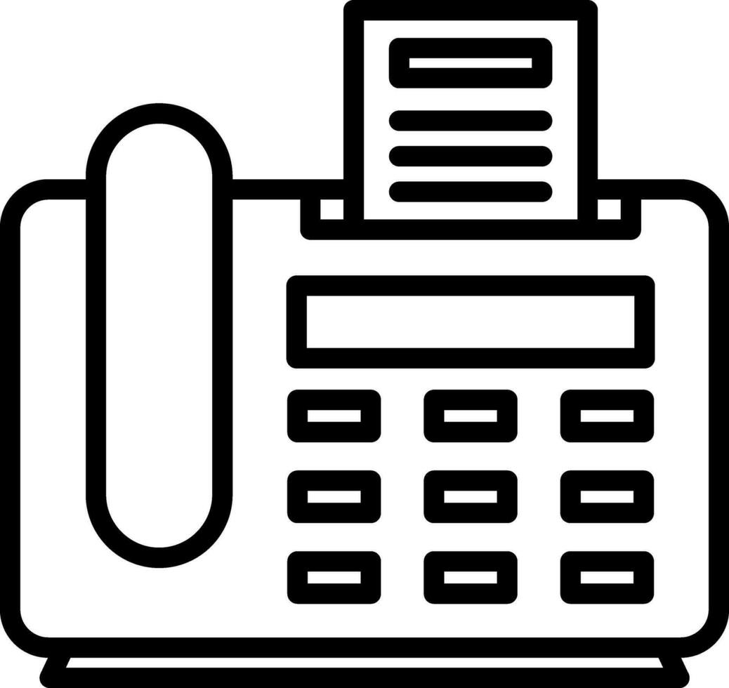 Fax Machine Vector Icon Design