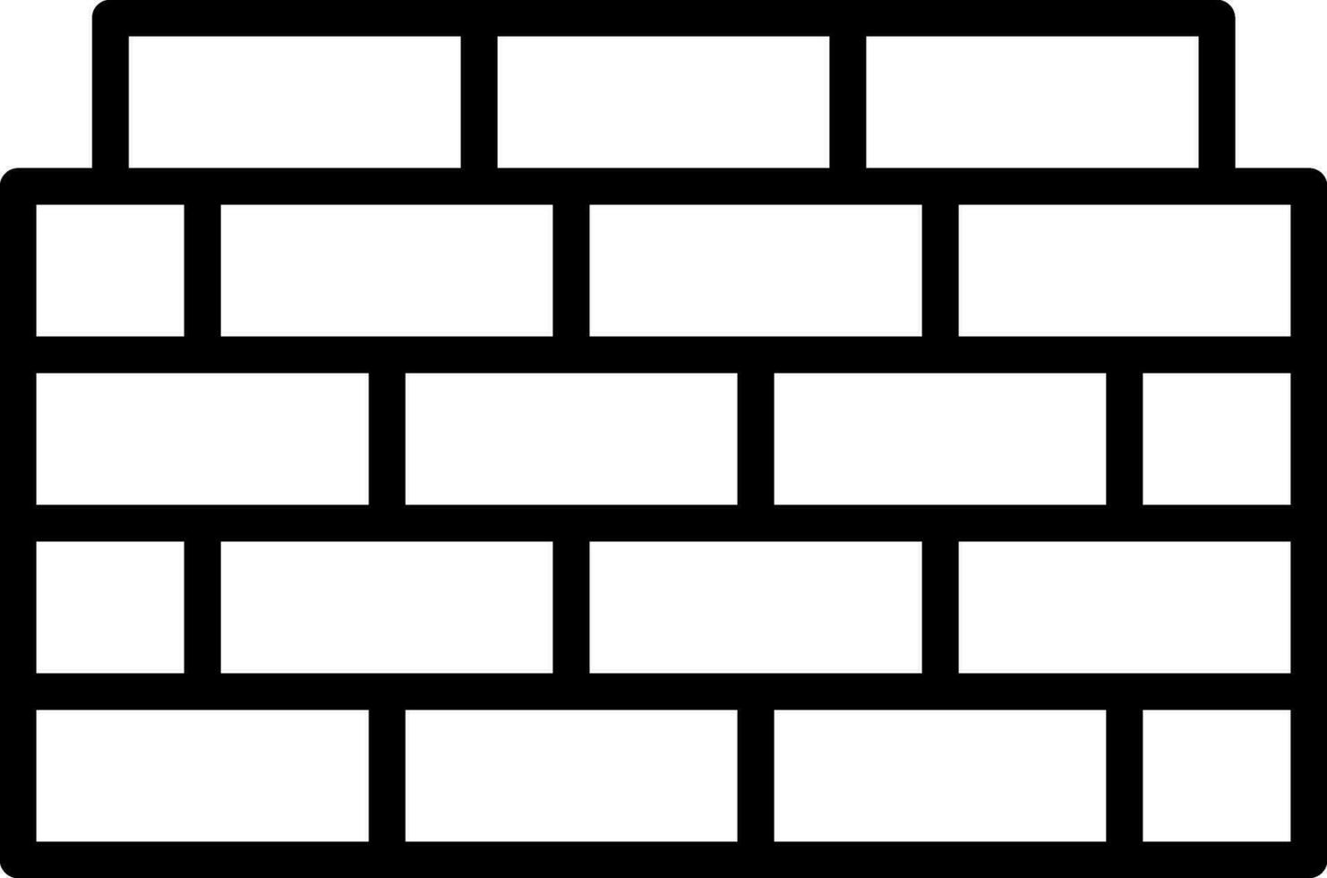 Brickwall Vector Icon Design