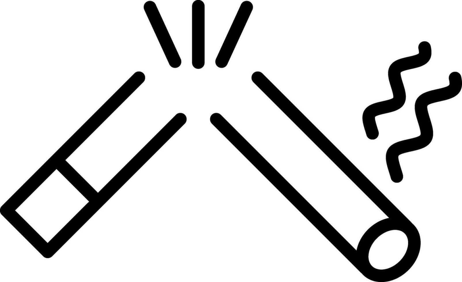 Broken Cigarette Vector Icon Design