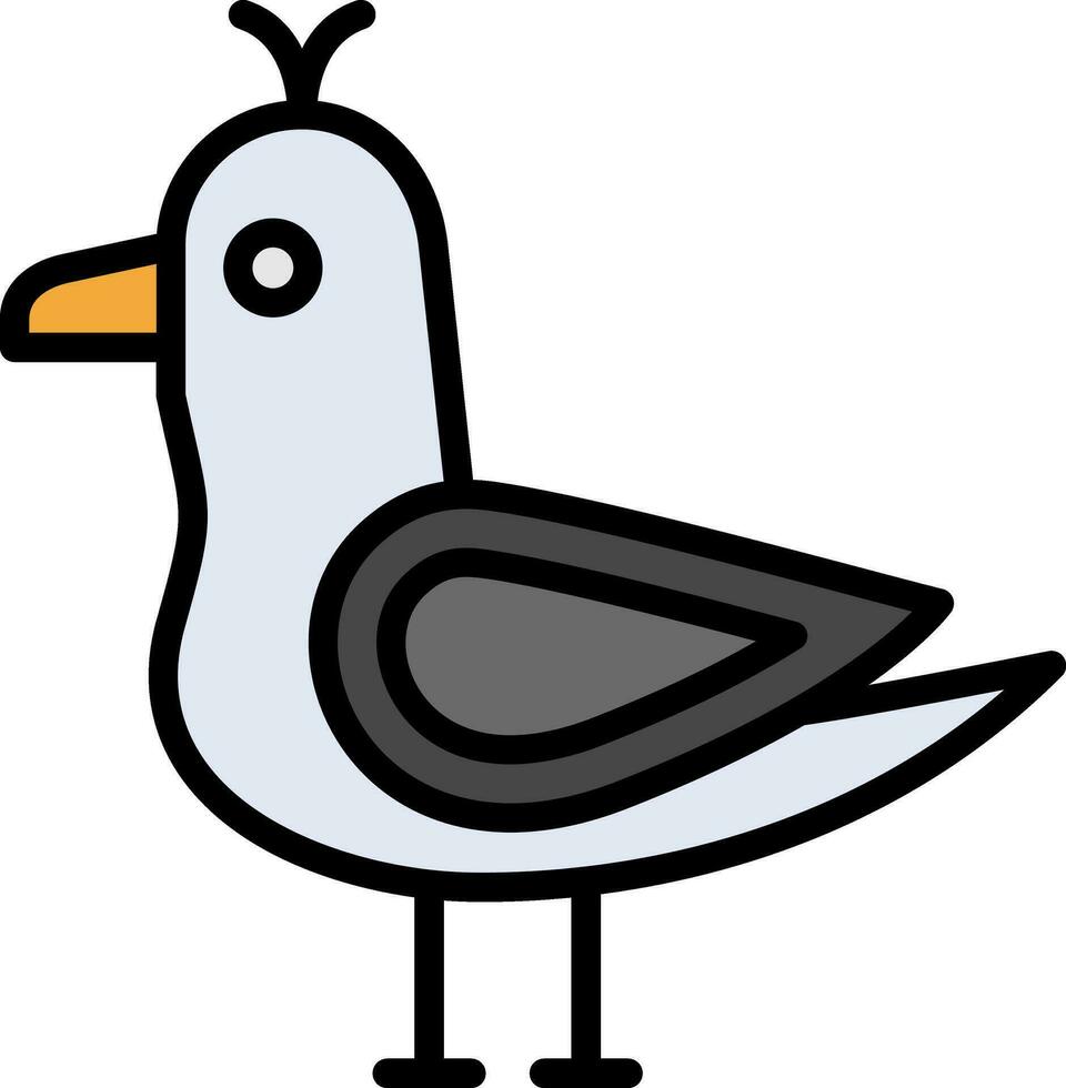 diseño de icono de vector de gaviota