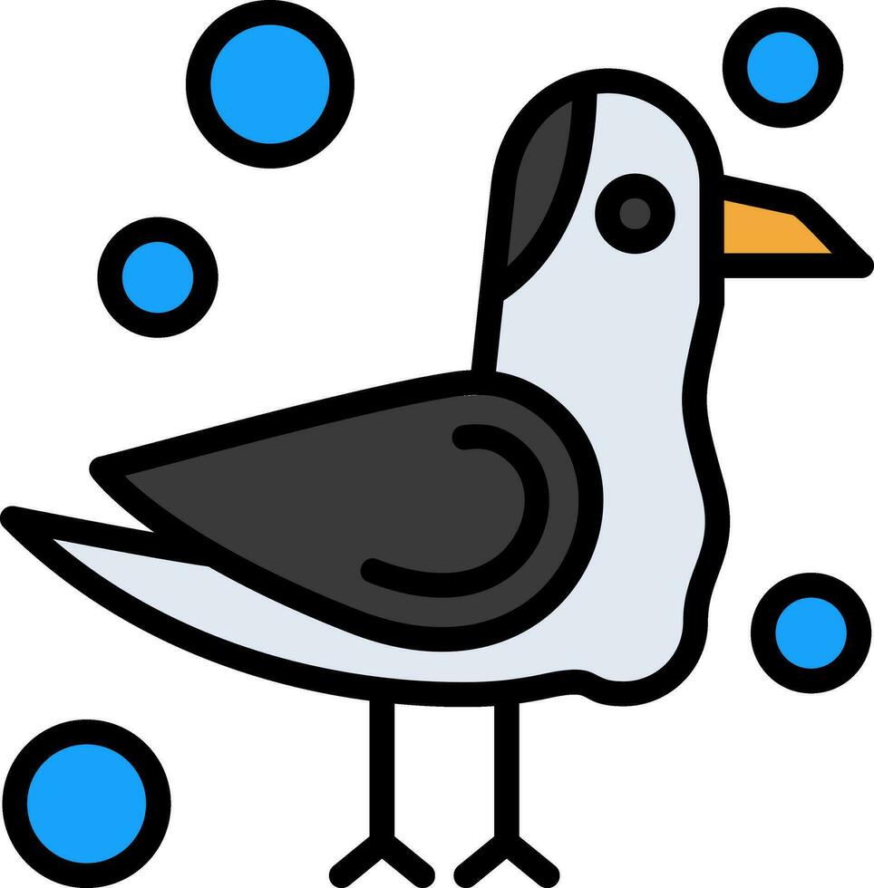 Seagull Vector Icon Design