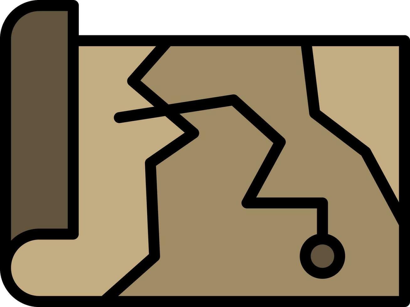 Treasure Map Vector Icon Design