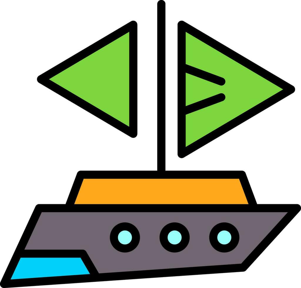 Yatch Vector Icon Design