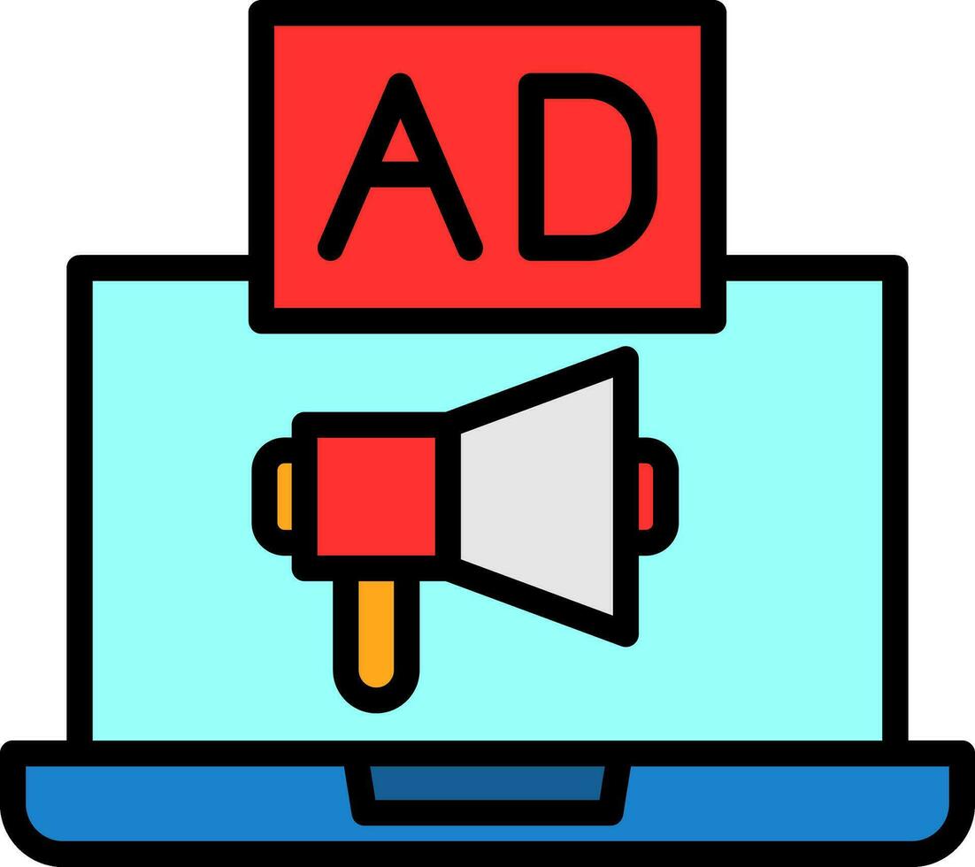 Online Advertising Vector Icon Design
