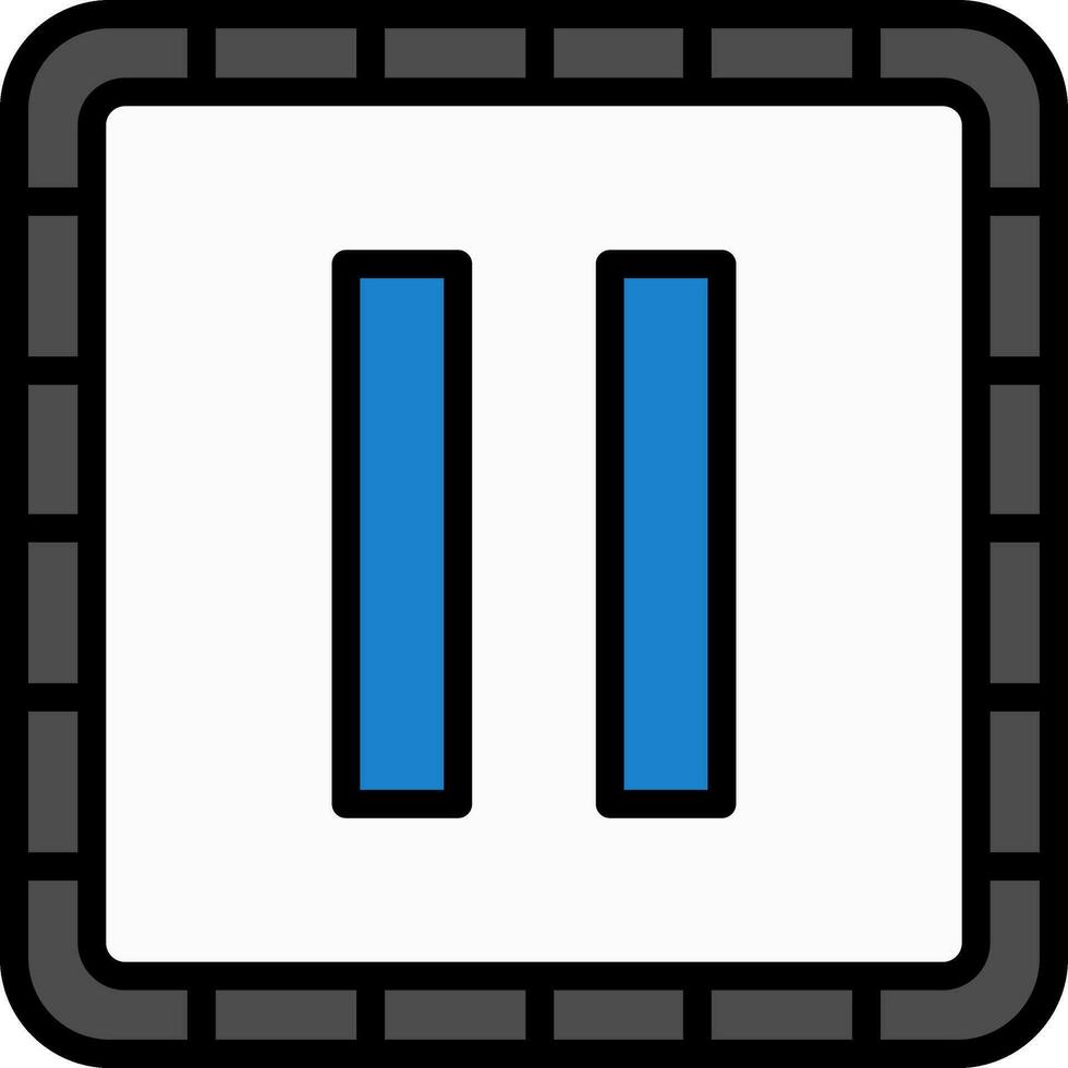 Stop Button Vector Icon Design