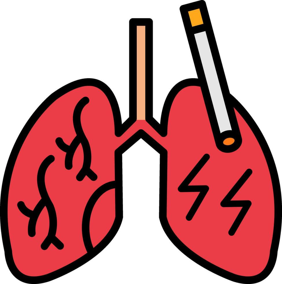 diseño de icono de vector de pulmones