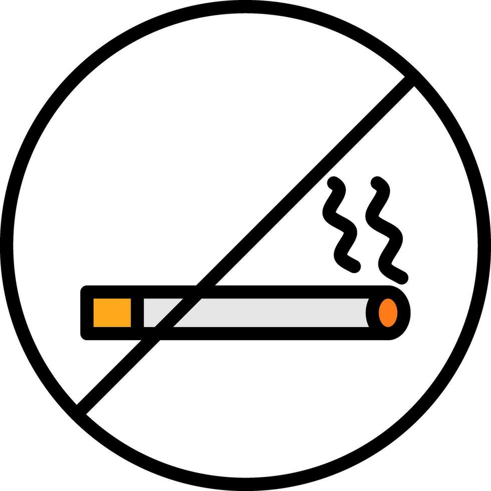 No tabaco vector icono diseño