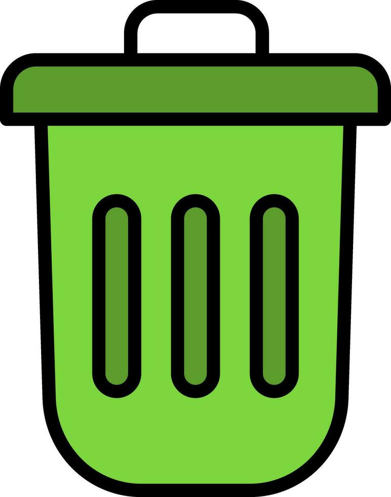 diseño de icono de vector de cubo de basura