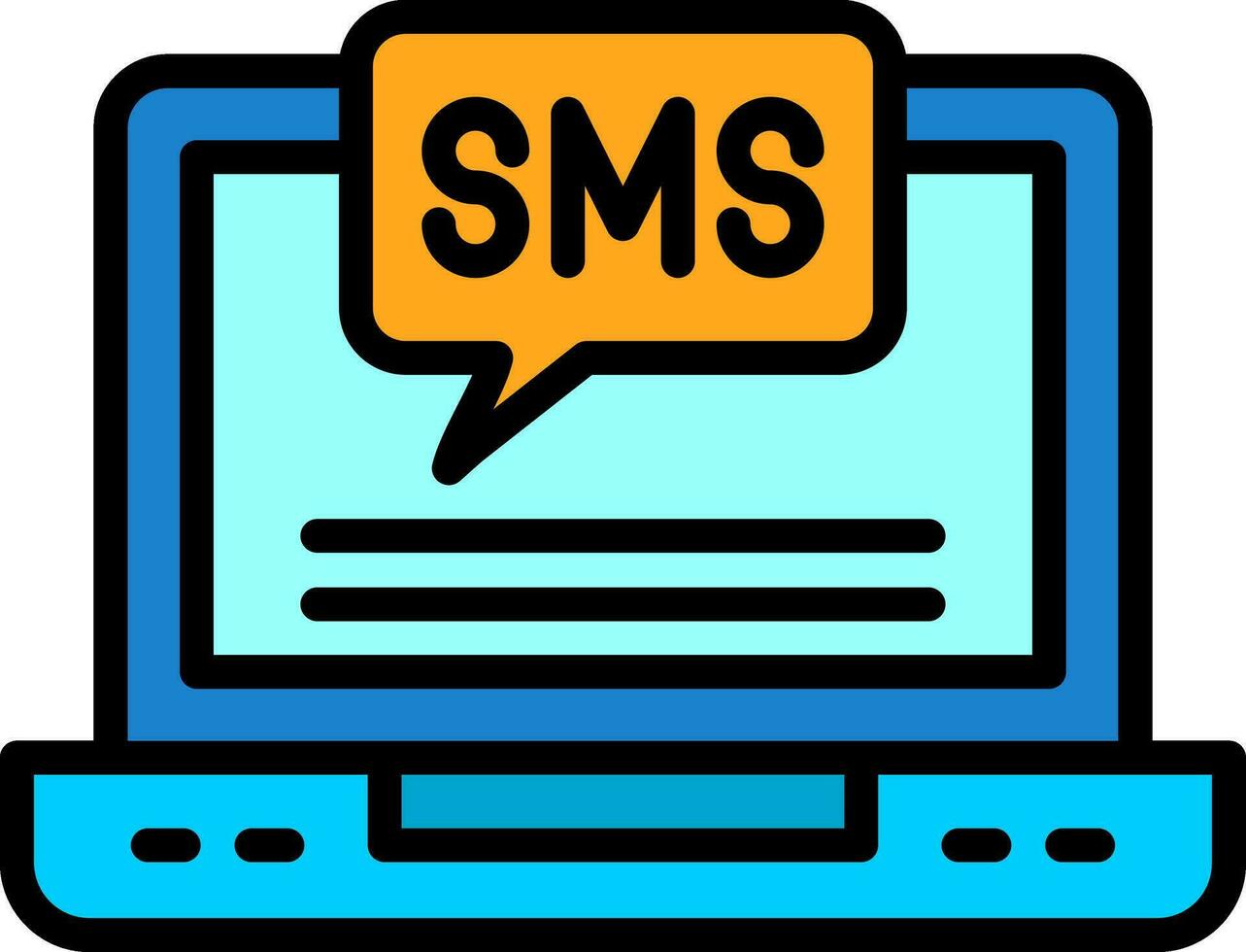 diseño de icono de vector de sms