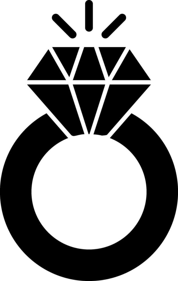 diseño de icono de vector de anillo de diamante