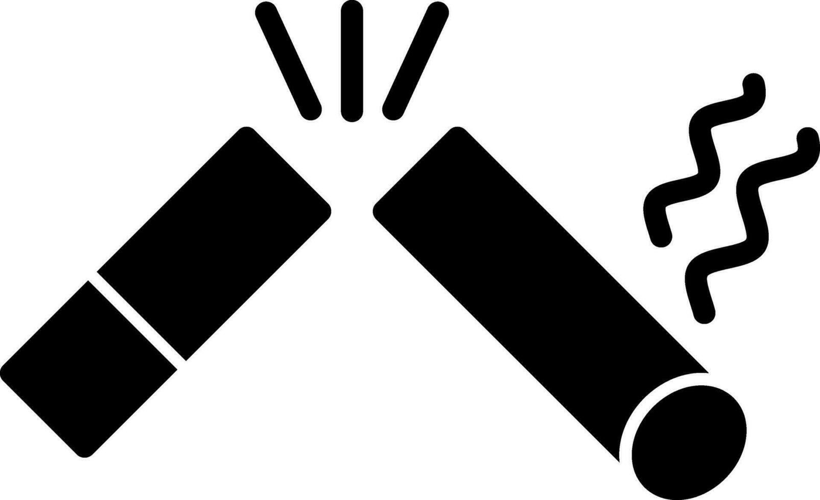 Broken Cigarette Vector Icon Design