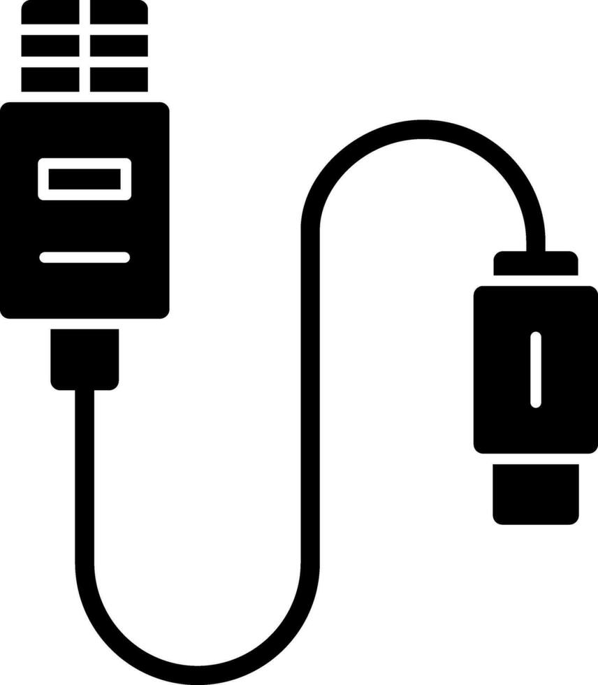 Usb Cable Vector Icon Design