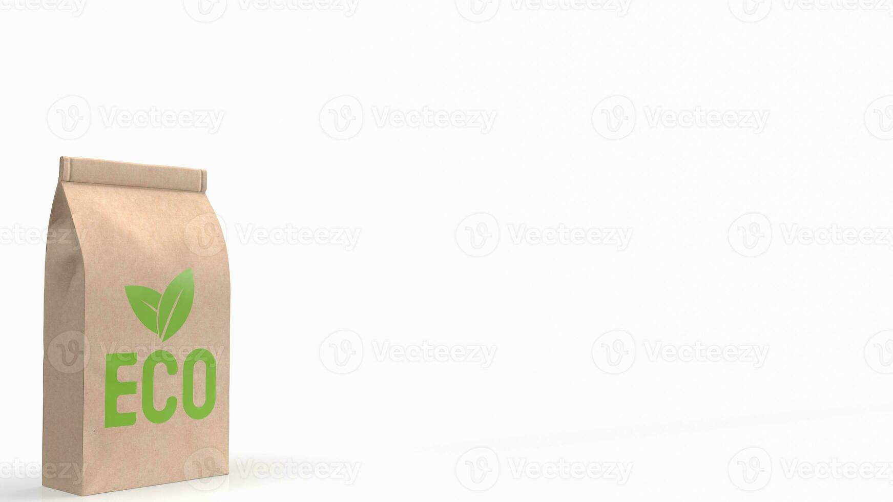 The eco product on white background 3d rendering photo