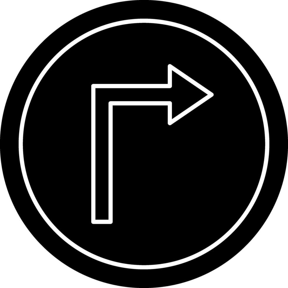 Right Turn Vector Icon Design