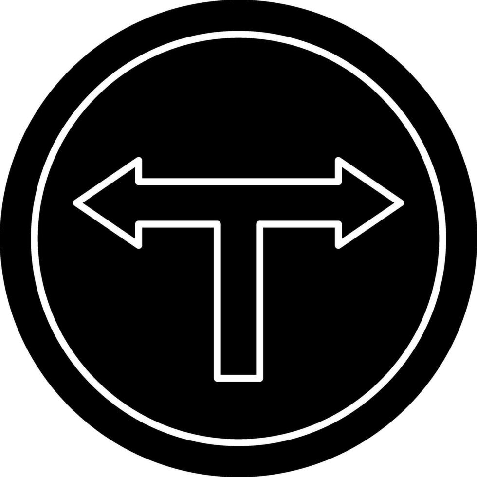 T Junction Vector Icon Design