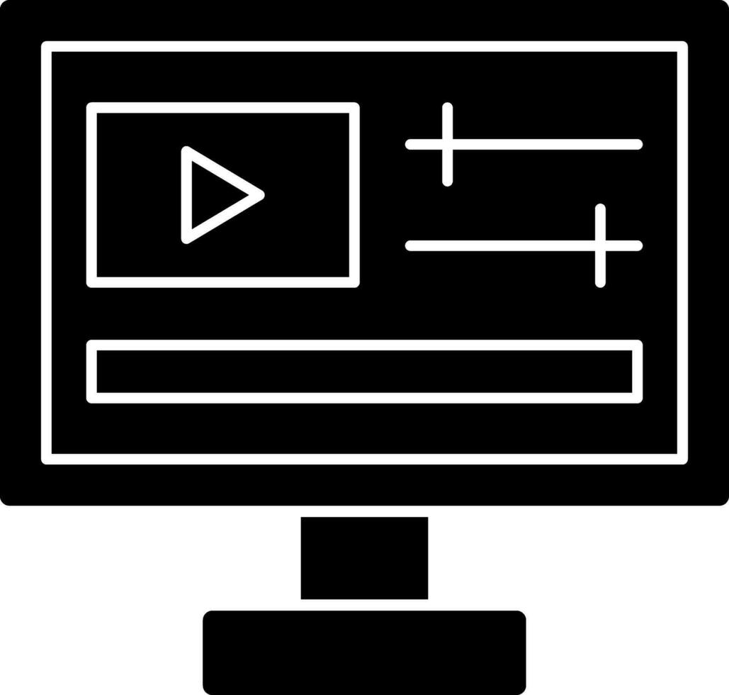 diseño de icono de vector de edición de video