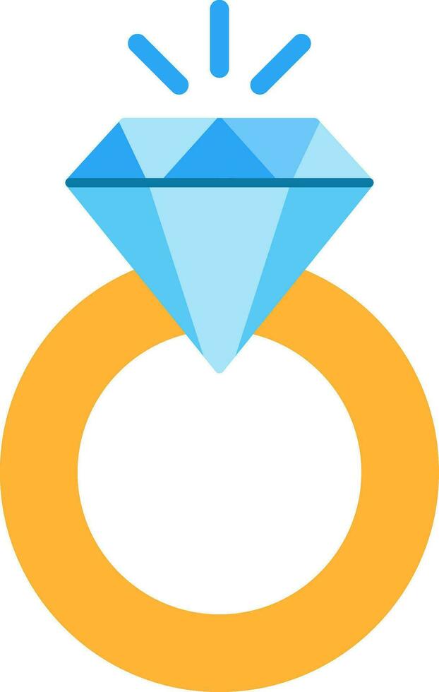 diseño de icono de vector de anillo de diamante