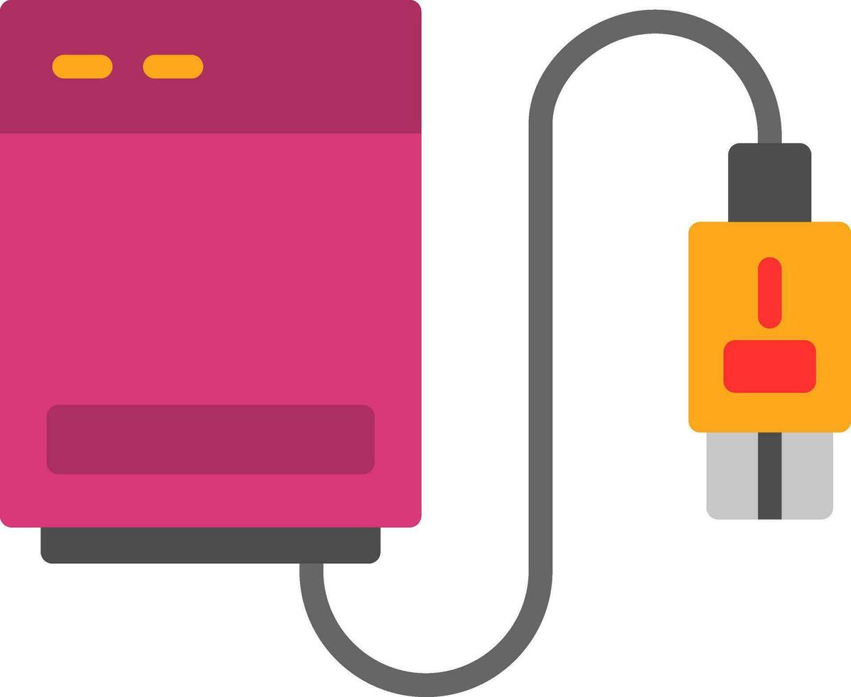 External Hard Drive Vector Icon Design