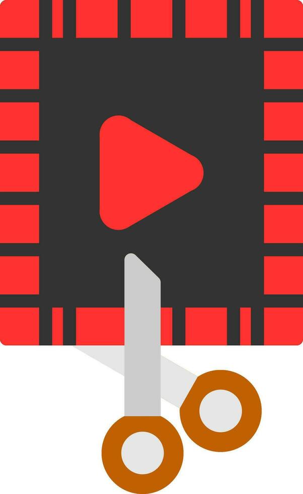 diseño de icono de vector de editor de video