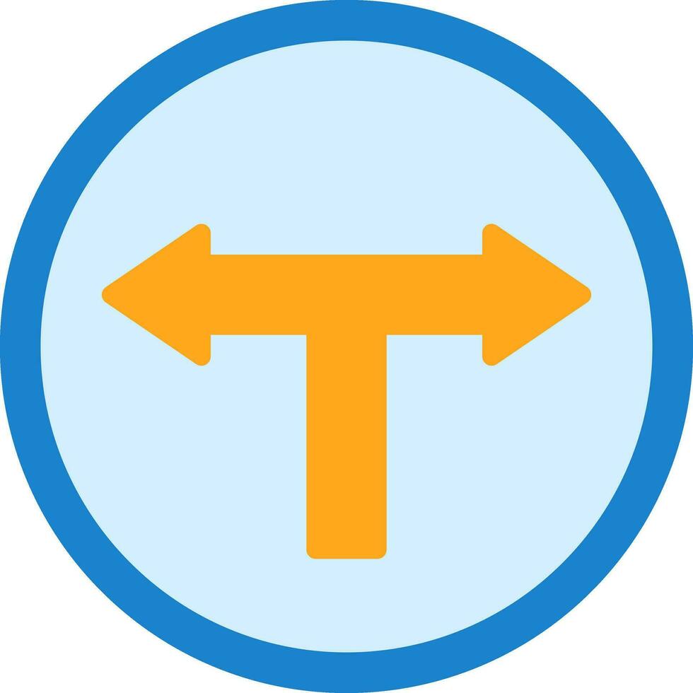 T Junction Vector Icon Design