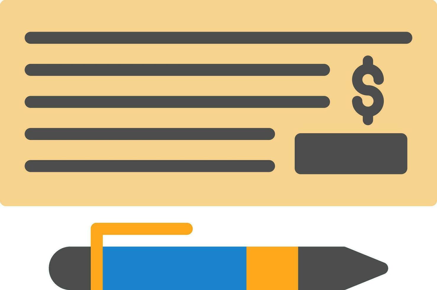 Cheque Vector Icon Design